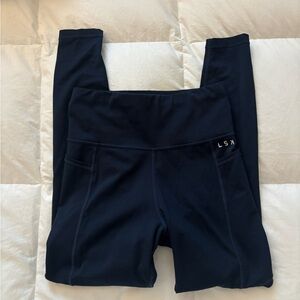 LSKD Navy 7/8 Leggings with Pockets (S)